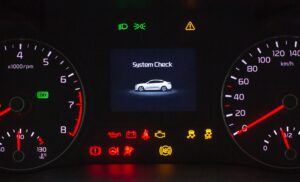 Car dashboard warning lights